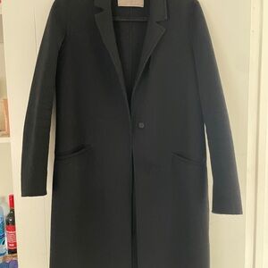 Zara Elegant Black Wool Blend Coat
